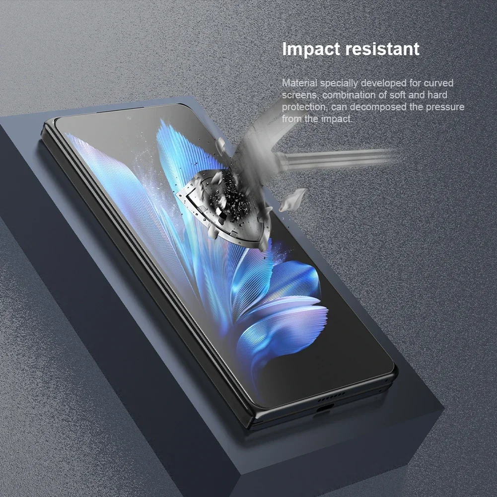 Nillkin 2 piezas de protector de pantalla de película suave para Vivo X Fold 3 pro, resistente a impactos, cubre completamente, no es vidrio templado