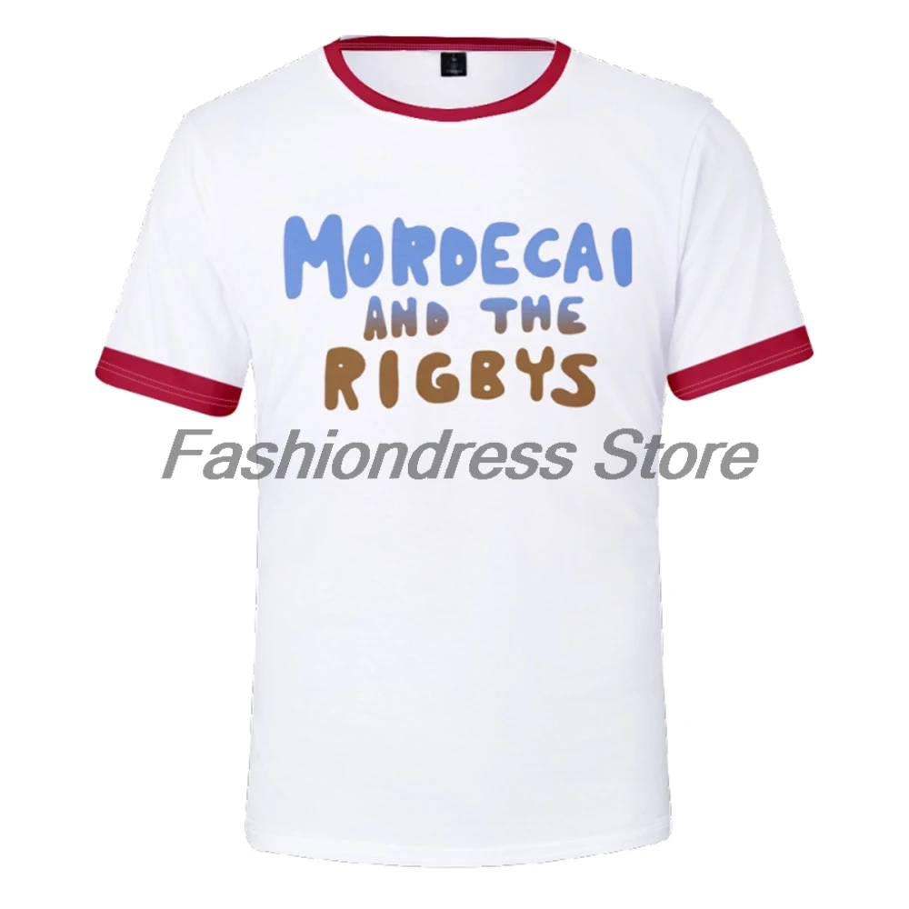 Mordecai and the Rigbys Ringer Tee Cosplay T-shirt Unisex Short Sleeve Streetwear Women Men Outdoor Tops