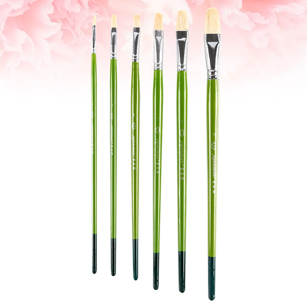 1Set Acrylic Art Brush Set Wooden Paint Brushes Set For Art Student Oil Professional Painting Watercolor Gouache