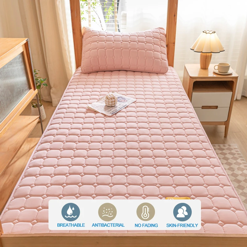 Thickened Mattress Cover Top Layer Cotton Mattress Protector Breathable Bed Fitted Sheet for Students, Youth, Children, Adults