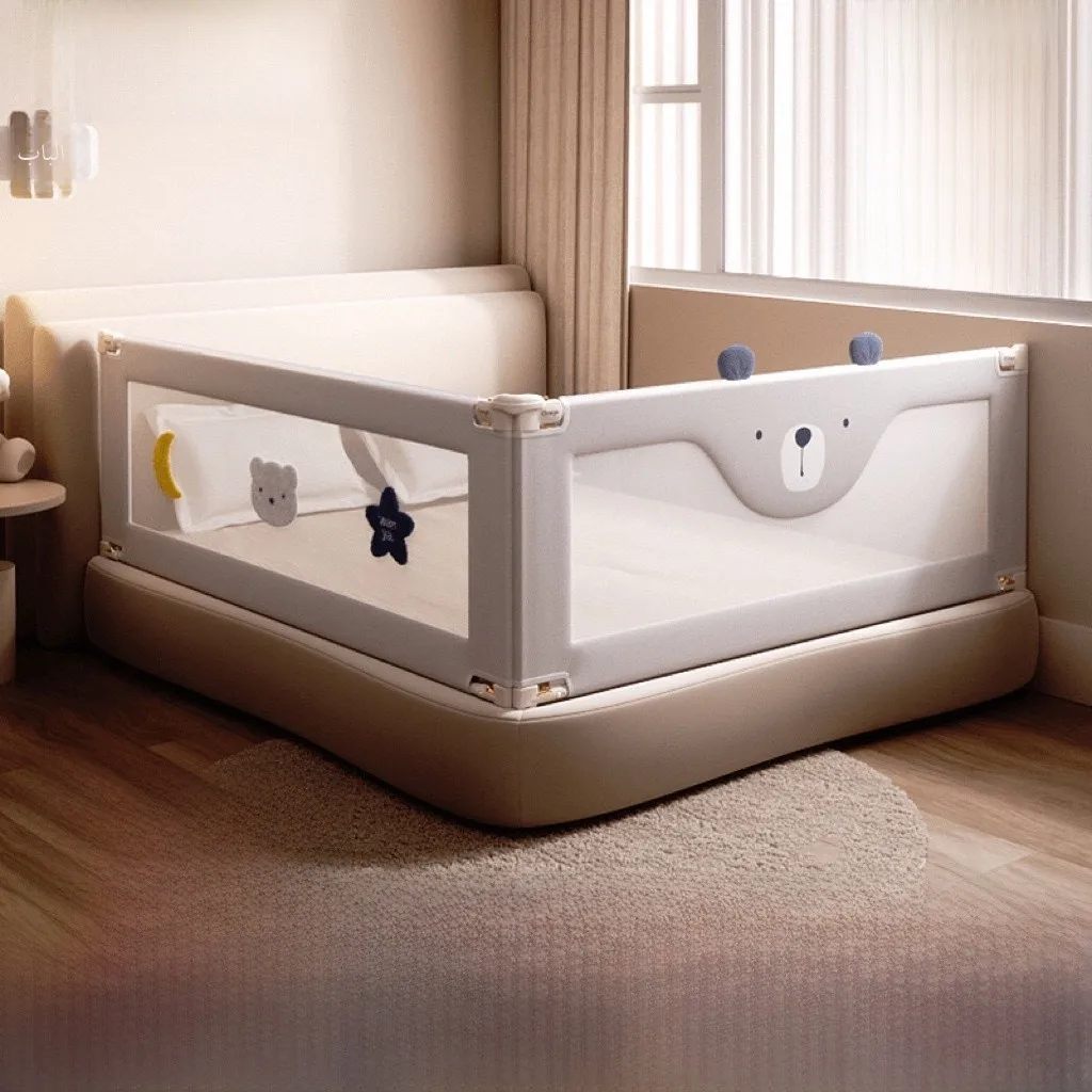 

Baby Bed Rail Guard Child Se Barrier Anti-Colion Fall Pre Adjustable Height Baby Barrier Home Use Children's Ba...