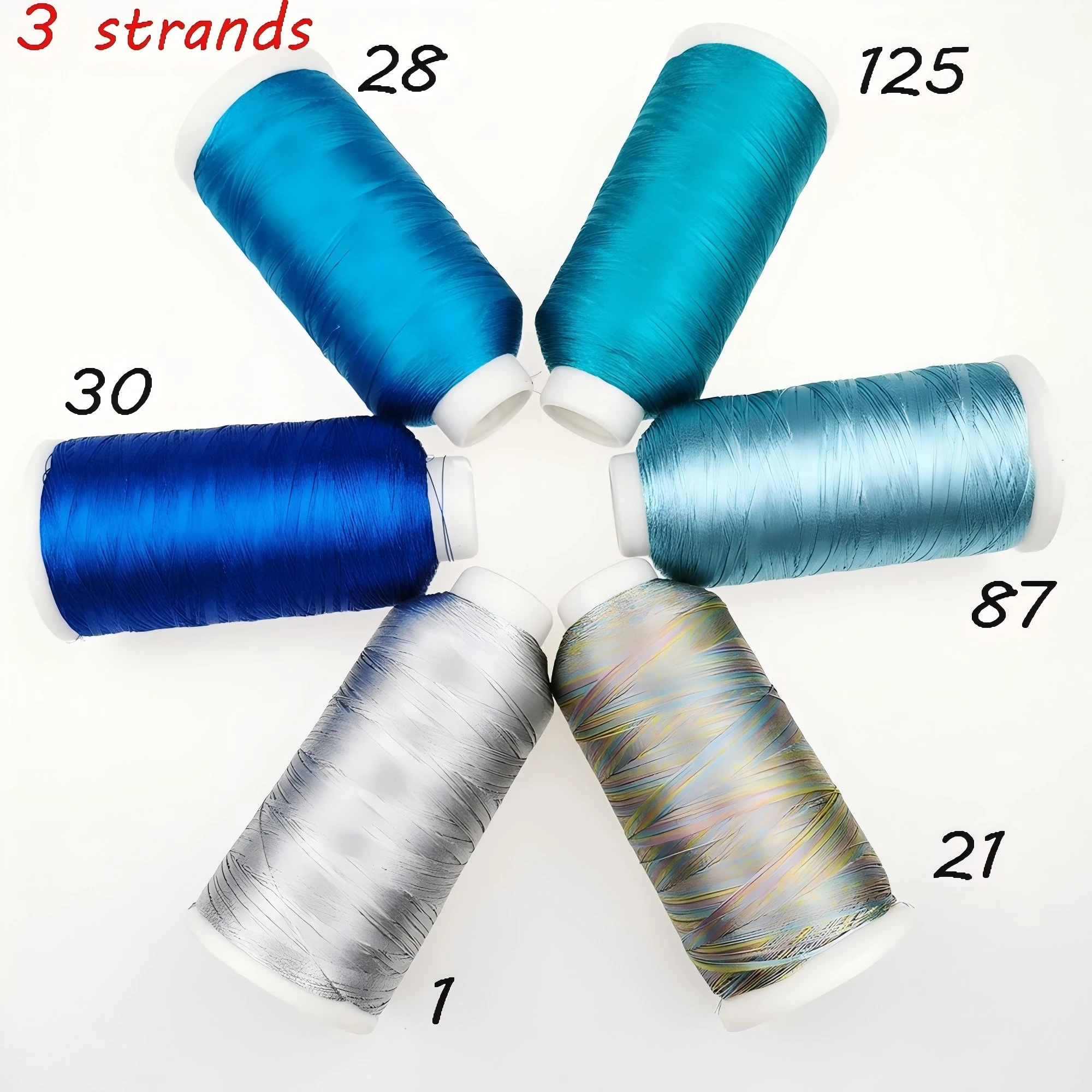 Sanbest 3 Strands Metallic Shiny Thread -  ALL My Knots Handmade