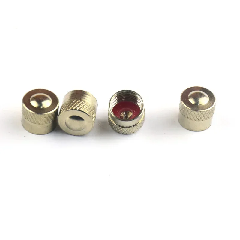 4PCS Copper Valve Stem Caps Auto Tire Valve Dustproof Wheel Caps with Rubber Seal Nipple Caps Cover for Car Motorcycle