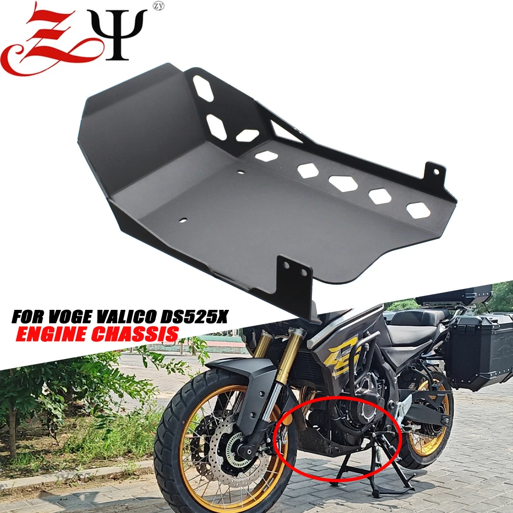 

Motorcycle CNC Aluminum Skid Plate Foot Rests Bash Frame Engine Guard Cover Chassis Protector Fit For VOGE Valico DS525X DS525 X