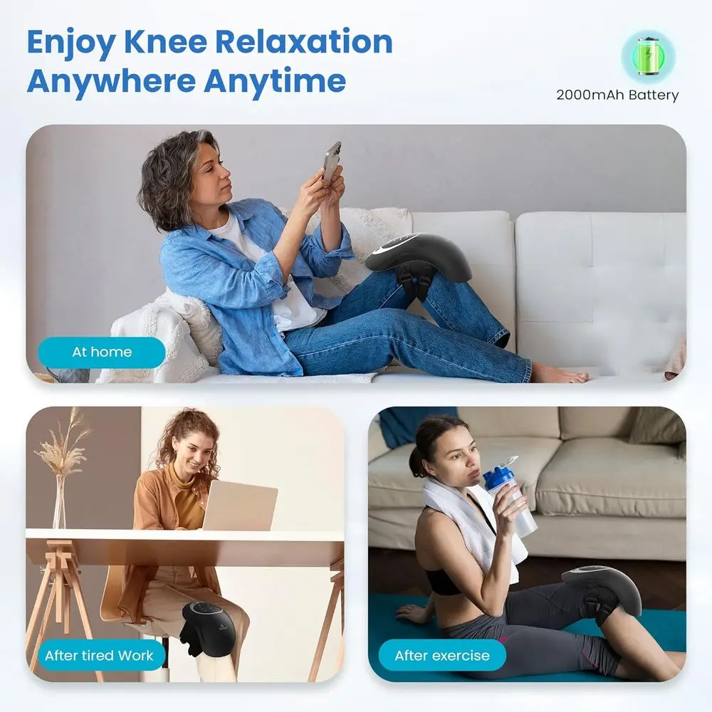مدلك الركبة الاهتزازي الساخن لتخفيف الآلام ودعم التهاب المفاصل - هدية مثالية للآباء وكبار السن