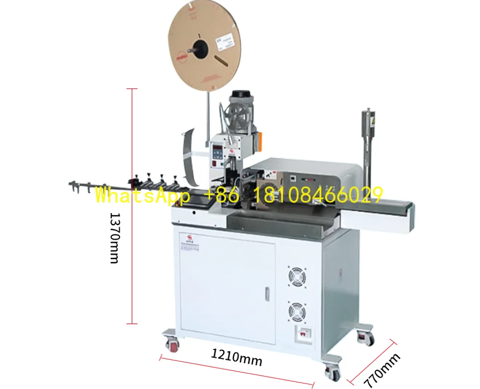 آلة العقص التلقائي LED ضوء سلك كابل قطع الكابلات تجريد لحام مع الجانب الآخر