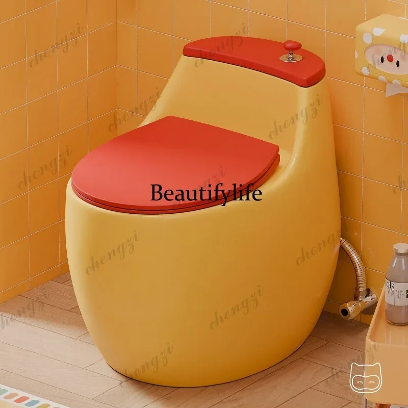 L181 Color bathroom dopamine toilet large diameter personalized ordinary toilet siphon mute high impulse toilet