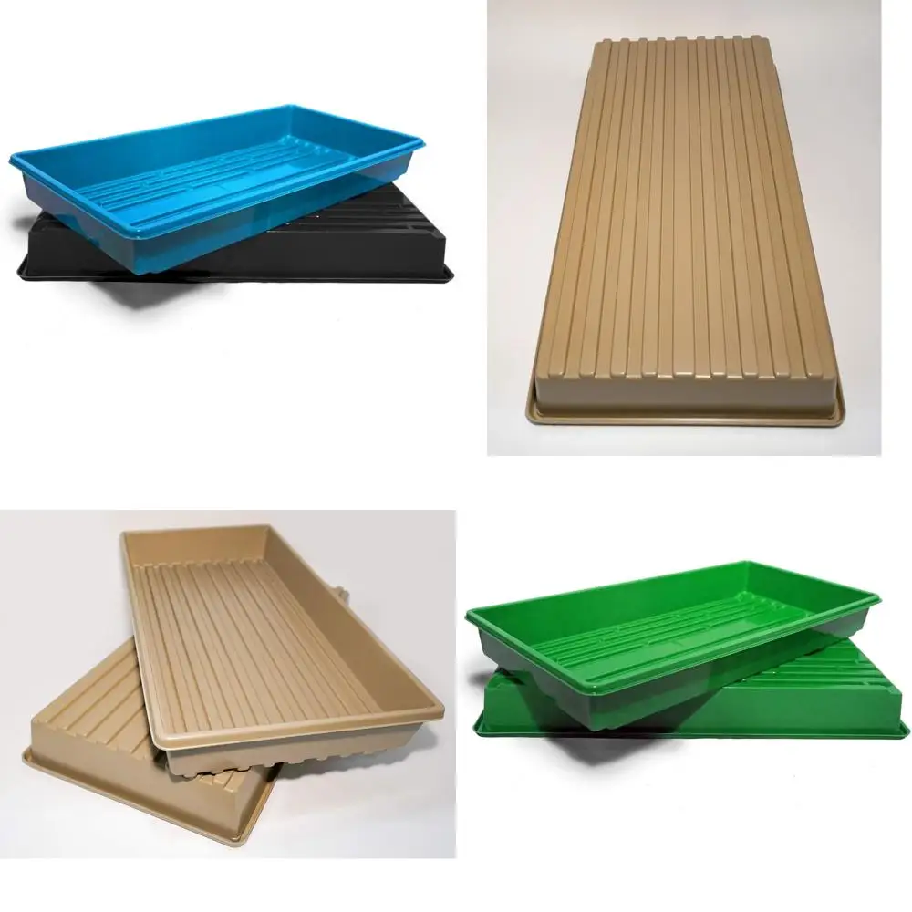 

Садовые лотки для рассады из США для микрозелени, пшеничная трава - упаковка 10 шт. без дренажных отверстий