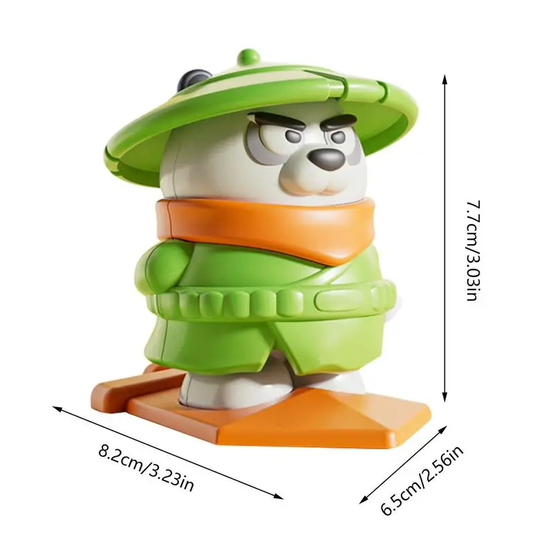 Clockwork Animal Toy Children's Cartoon Panda Model Manual Winding Mechanism Educational Toy For School Dormitory Work Area