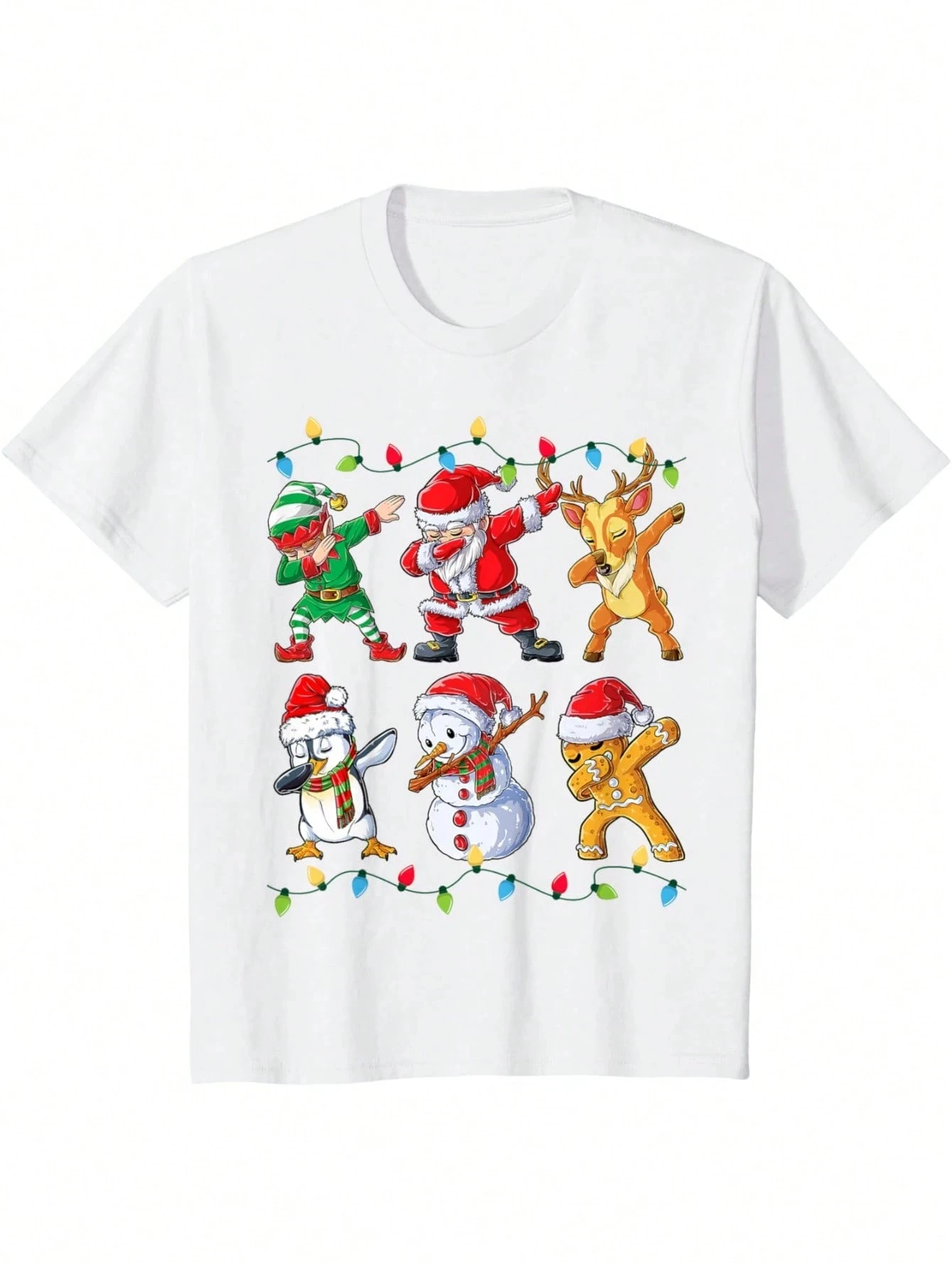 

Men Dabbing Santa Elf Friends Christmas Men Xmas Dab T-Shirt Cotton Unisex Funny Graphic T Shirts oversized t shirt harajuku