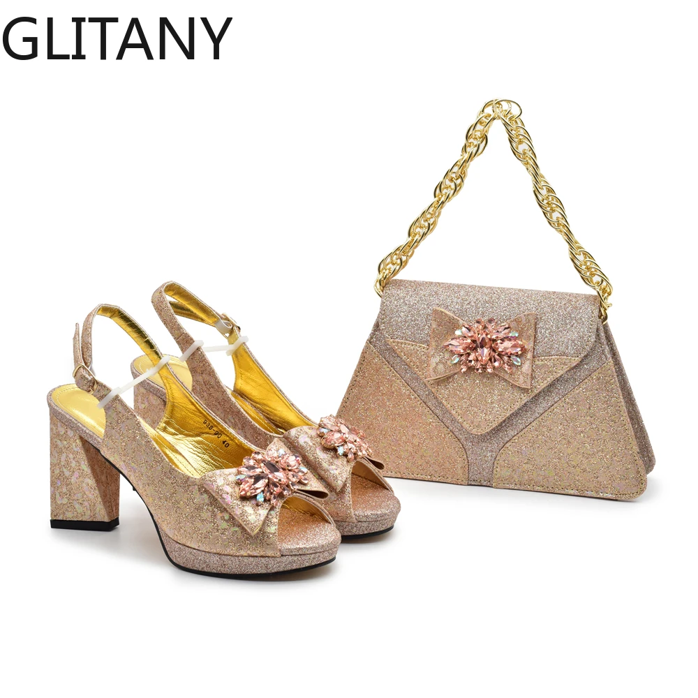 

Новейшие вечерние туфли и сумки, подходящие к Нигерийским модным и элегантным носкам, удобные женские туфли с открытым носком