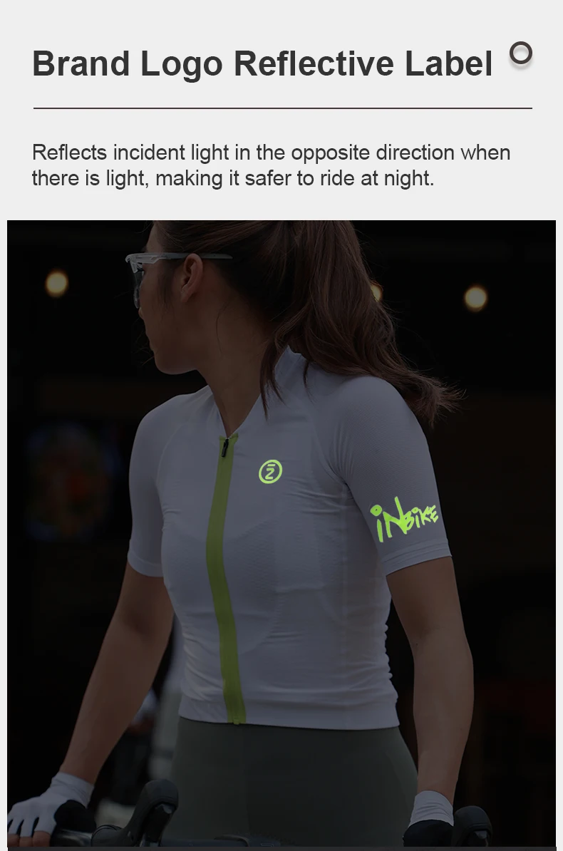 INBIKE 2025 Damen-Radtrikot, kurzärmelig, Mountainbike-Oberteil, Hemd für Damen, besonders atmungsaktiv, Fahrrad- und Fahrradbekleidung – Detail 13