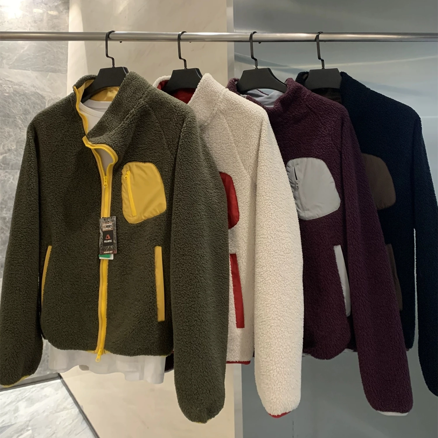 

Модная парная вельветовая куртка с цветным цветом и наклонным дизайном Ne, мужская верхняя одежда Fce, повседневная теплая застежка-молния