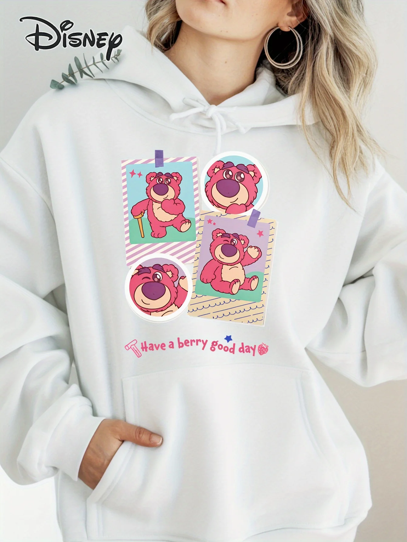 جديد ديزني لوسو نمط المرأة هوديي الخريف الشتاء عادية للجنسين البلوز البلوز الملابس هودي الشارع الشهير المتضخم