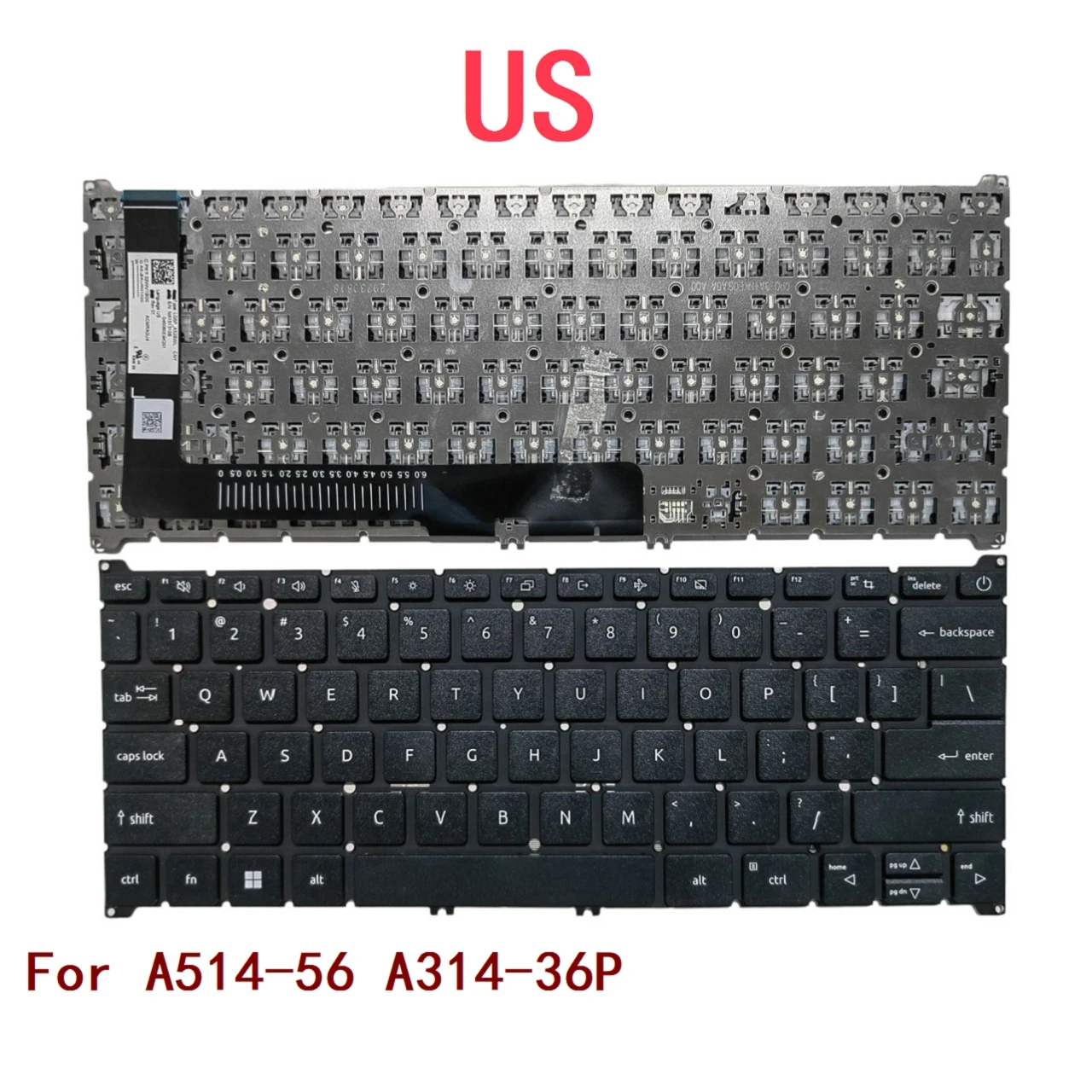 Teclado de ordenador portátil para Acer, A514-56, Notebook, PC, repuesto, nuevo, EE. UU.