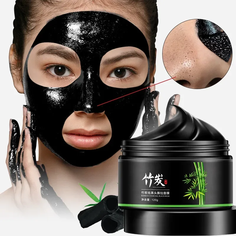 

Bamboo Blackhead Removal Face Mask Oil-Control Charcoal Black Peel Off Face Mask Mud Deep Cleaning Shrink Pore Anti-Acne