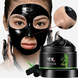 Bamboo Blackhead Removal Face Mask Oil-Control Charcoal Black Peel Off Face Mask Mud Deep Cleaning Shrink Pore Anti-Acne