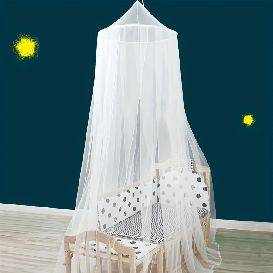 

1pc Foldable Bed Net with Hanging Hook, Soft Mosquito Net with Canopy, Room Decoration Mesh Net