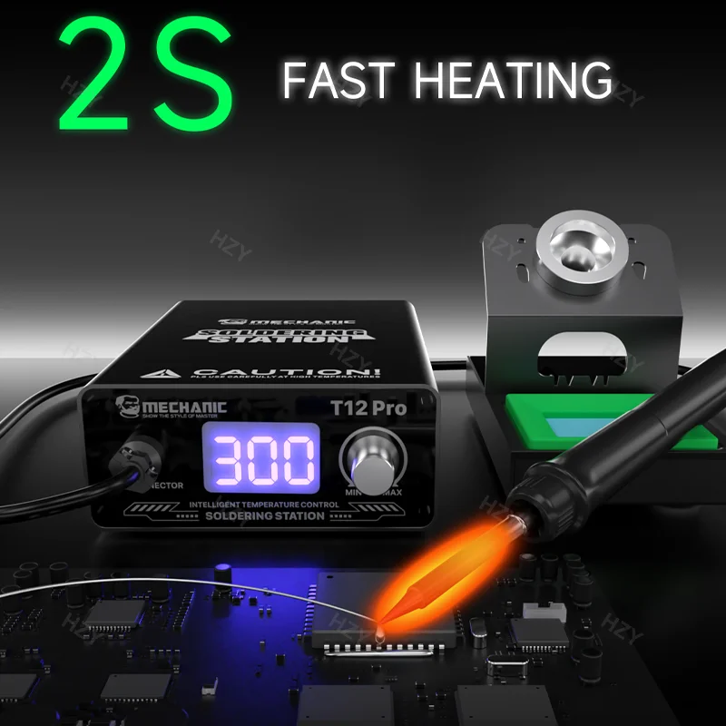 MECHANIC T12 PRO Soldering Station For Mobile Phone Motherboard Repair With T12 Tips Soldering Iron Fast Heating Welding Tools