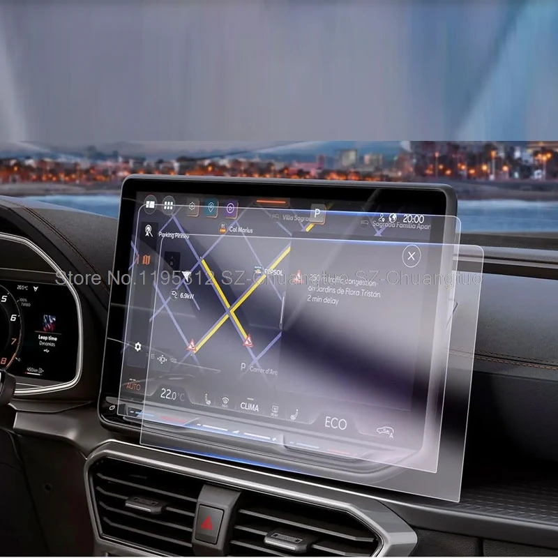 TPU  Protective film For Cupra Formentor 2025/Cupra Leon MK4 2024 2025 car 12.9inch GPS NavigationTouchScreen  anti-scratch
