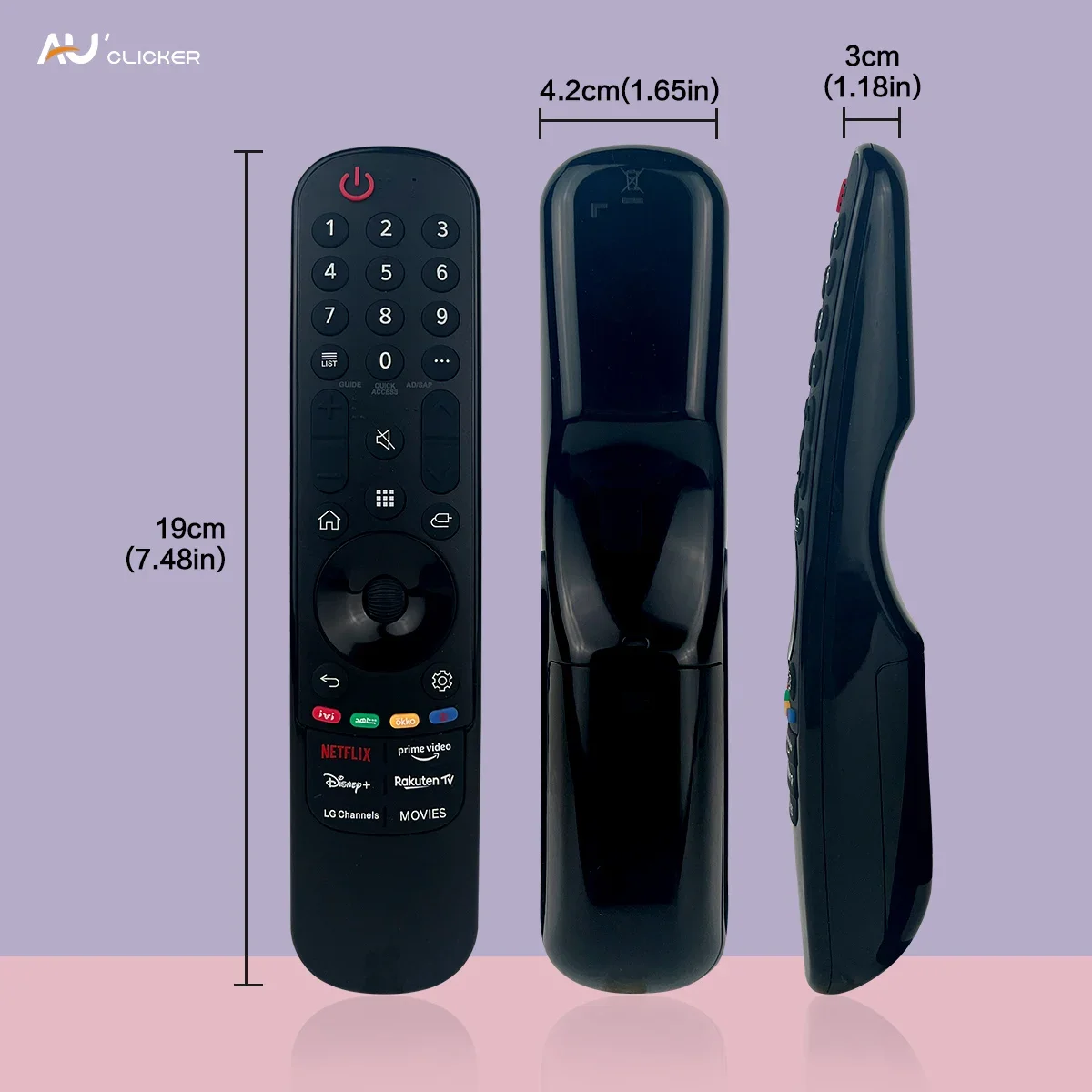 MR21IR Magic Replacement Remote for LG TV models Universal remote compatible (no voice magic pointer function)