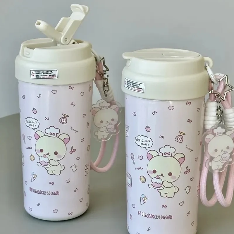 

Новый керамический внутренний горшок Rilakkuma, изолированная чашка из нержавеющей стали, большая емкость, портативная чашка для воды для студентов, подарок на праздник