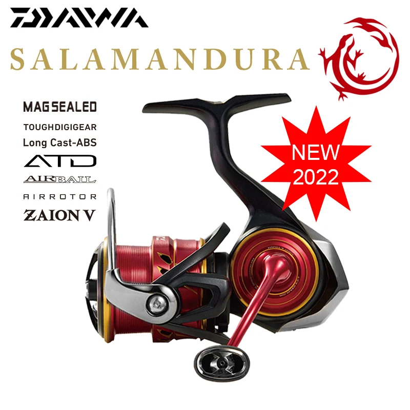 2022 New DAIWA SALAMANDURA LT Spinning Fishing Reels 1000-3000 7+1BB ZAION V MQ Body MAGSEALED Waterproof Saltwater Reel Fishing