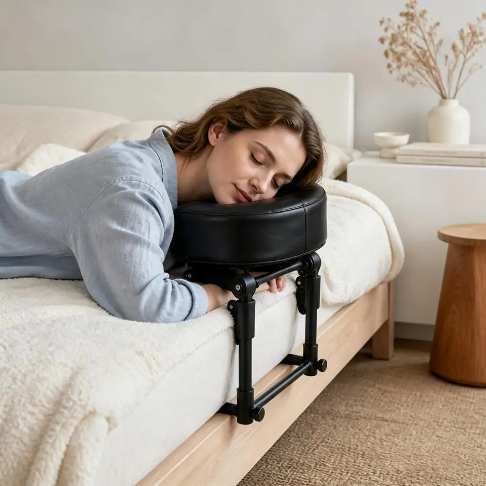 Portable Foldable Headrest Bracket Bed Memory Foam Pillow Massage Face Cradle for Facial & Physical Therapy