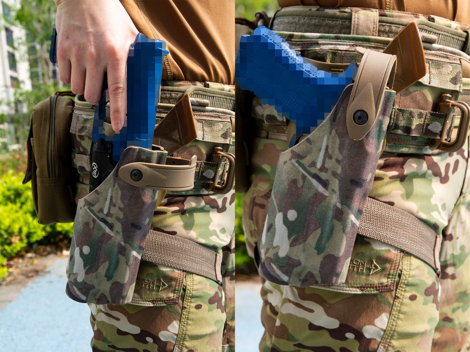 エアガン 6004 P320/P226 X300/TLR-1 グロックホルスター戦術狩猟ベルトホルスター QLS クイックリリースシステムドロップレッグアダプター