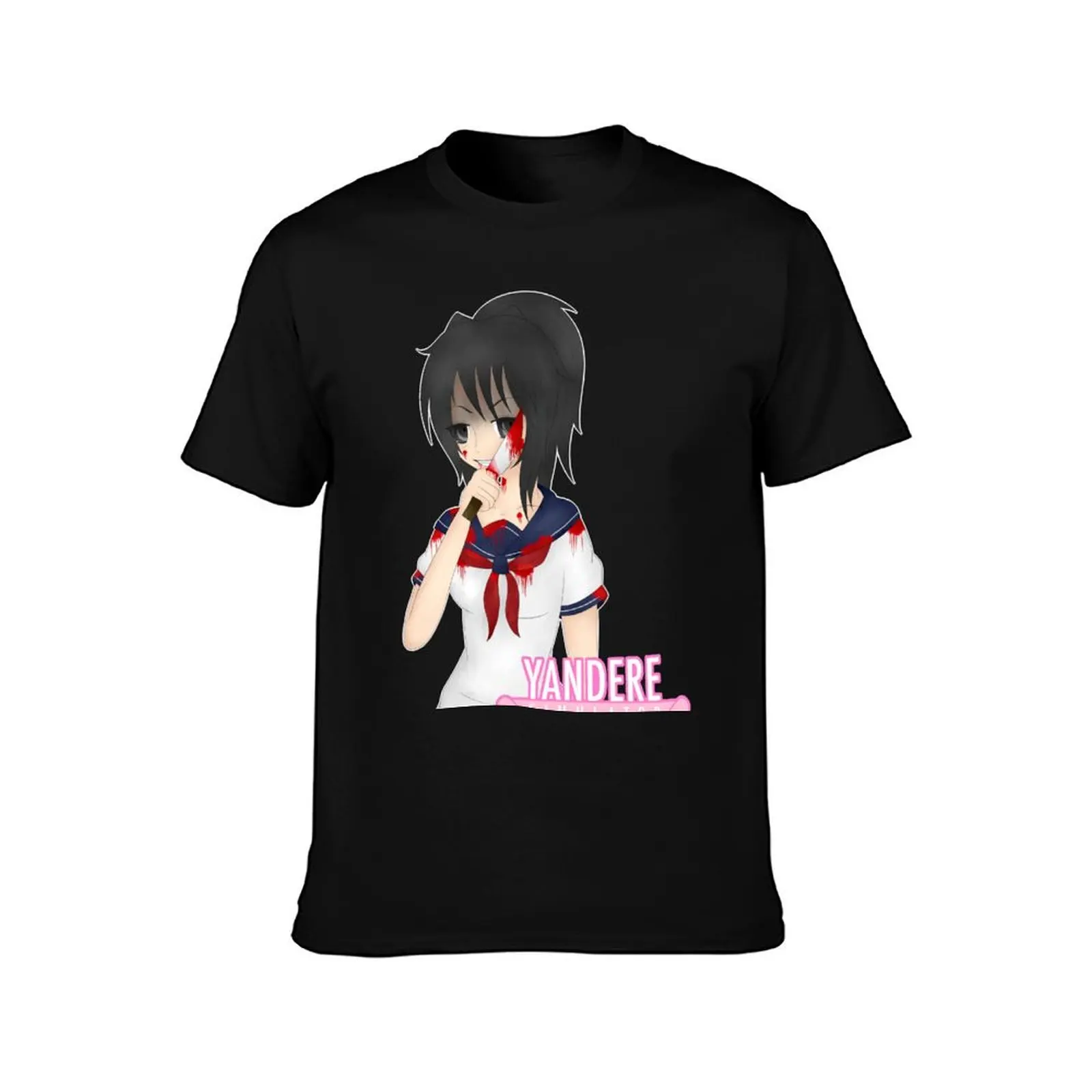 Yandere Simulator: Yandere Chan 2 T-Shirt summer tops graphic tee shirt shirts graphic tees heavy weight t shirts for men