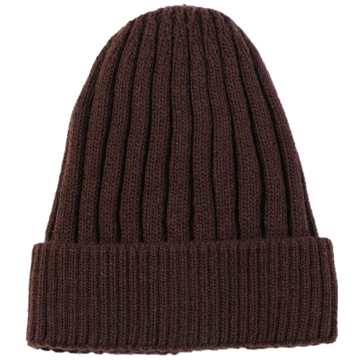 Men Women Autumn Winter Straight Strip Knitted Beanie Warm Thick Plush Lined Earflap Hat Cycling Outdoor Thermal Headwear