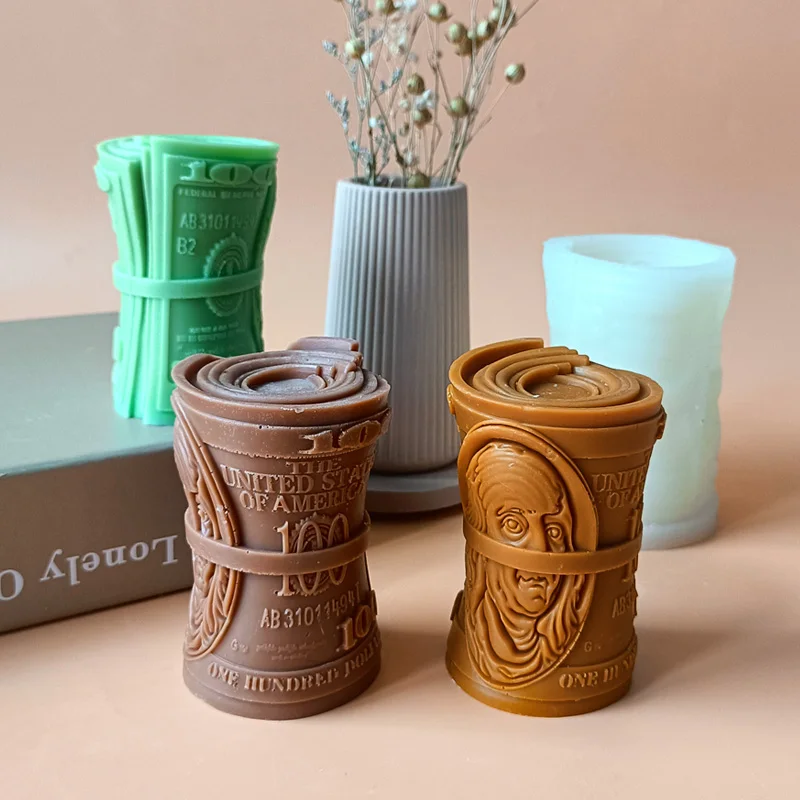 

DIY ароматические свечи в долларах, силиконовые формы, ручная работа, гипсовые украшения из смолы, формы для денег, 100 долларов, принадлежности для изготовления мыльных свечей