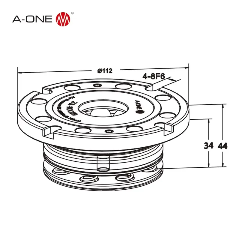 A-ONE Built-in Zero-point Positioning Penumatic Chuck 3A-110019