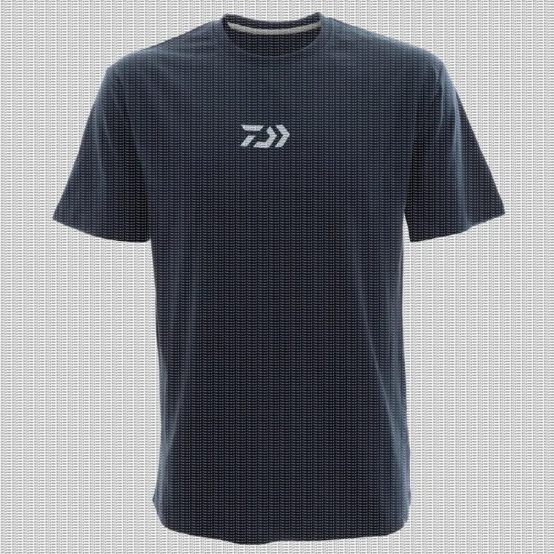 Outdoor Fishing Short Sleeved Men's Navy Blue Background Fishing Big Arrow Pattern Round Neck Casual Half Sleeved Shirt view 2