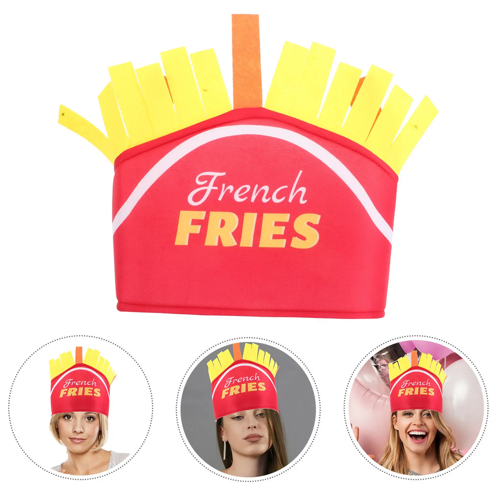 French Fries Hat Decoration High Recognition Cartoon Cosplay Party Headdress Thanksgiving Festival Performance Prop Funny
