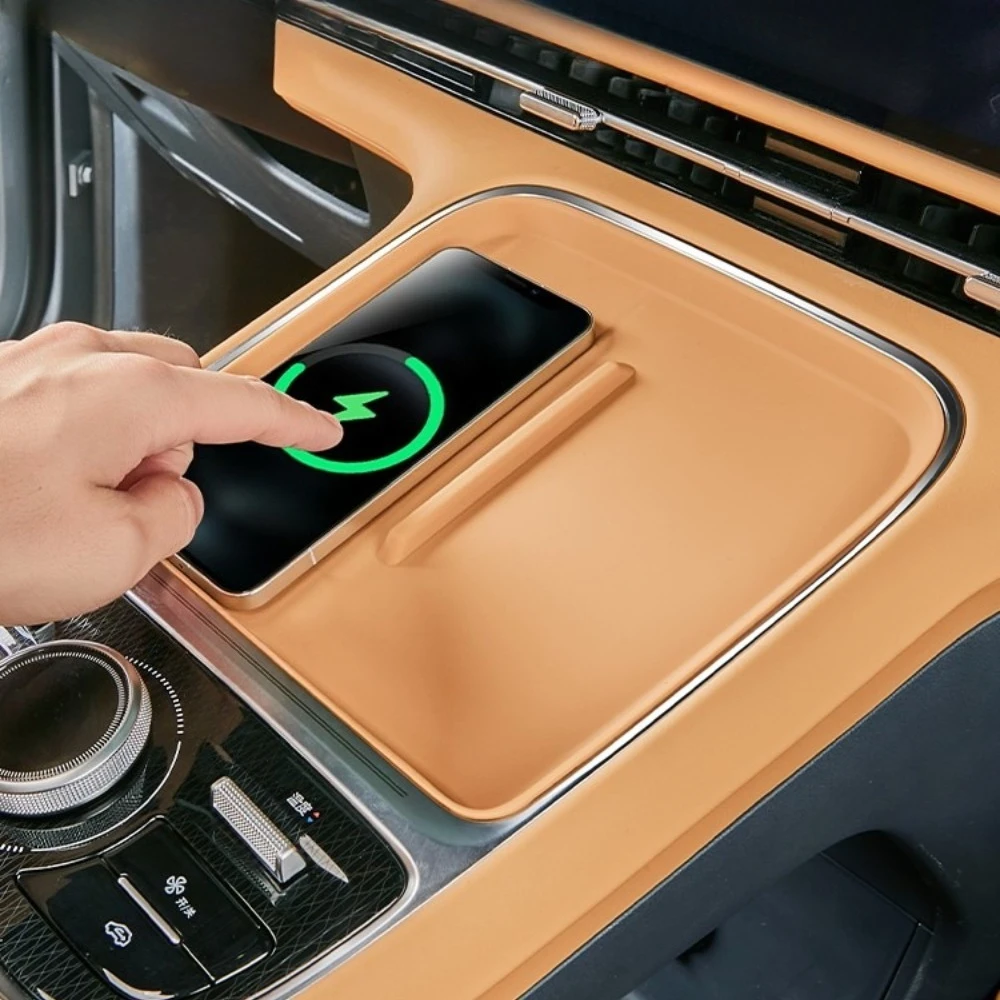 For Geely Starray EM-i Wireless Charging Panel Silicone Pad Waterproof Dustproof Anti-slip Easy Clean Car Interior Accessories 5