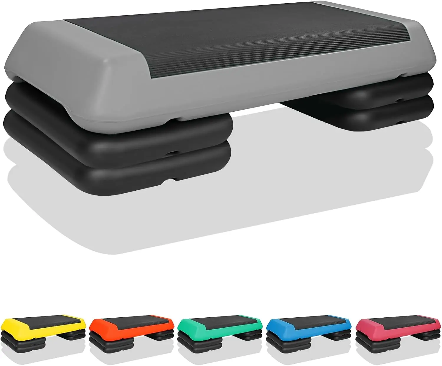 

Adjustable Aerobic Stepper with 4 Risers for Home Workout and Fitness Training