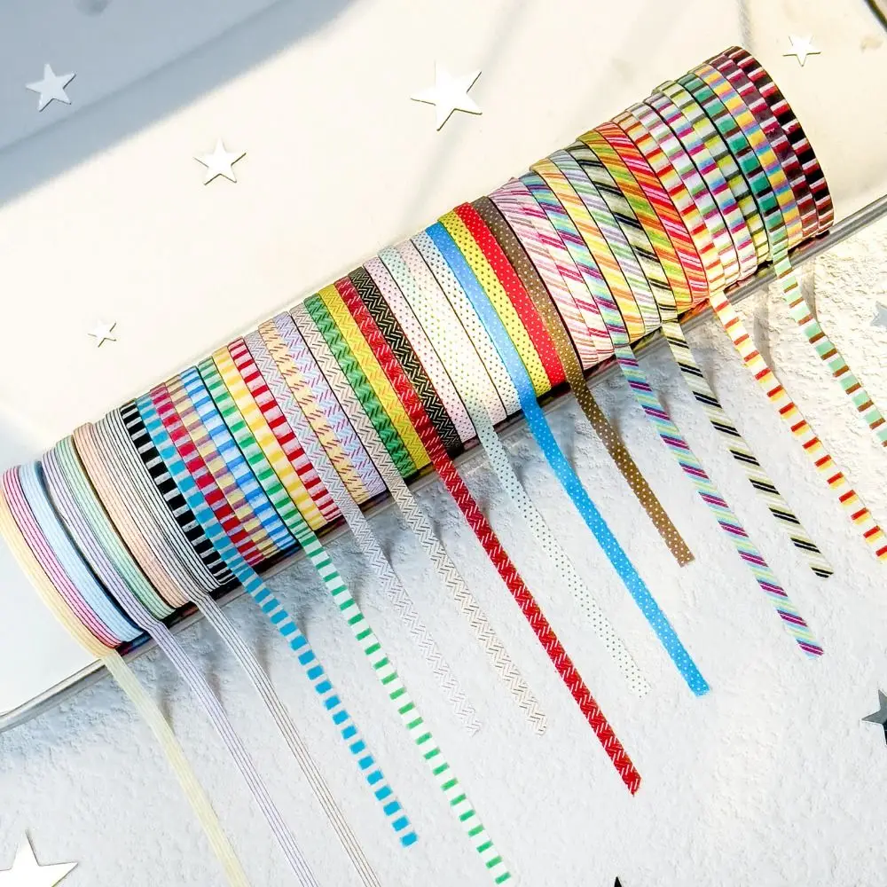 8 Rolls Hand Ledger Paper Artwork Decorative Tapes 8 Rolls 3MM Wide Sticker Roll Colorful DIY Grid Adhesive Tape Handmade Crafts