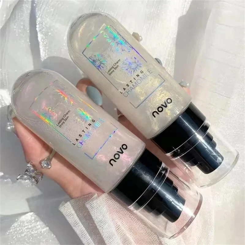 NOVO Glow Makeup Setting Spray Shimmer Brighten Face Body idratante controllo dell'olio a lunga durata infermiera facciale che tiene la nebbia per il trucco