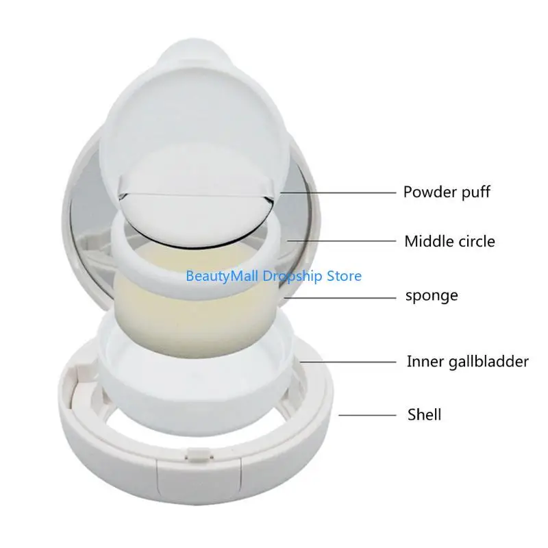 40JD cosmetische make -up case container met poeders sponzen spiegel voor Cream