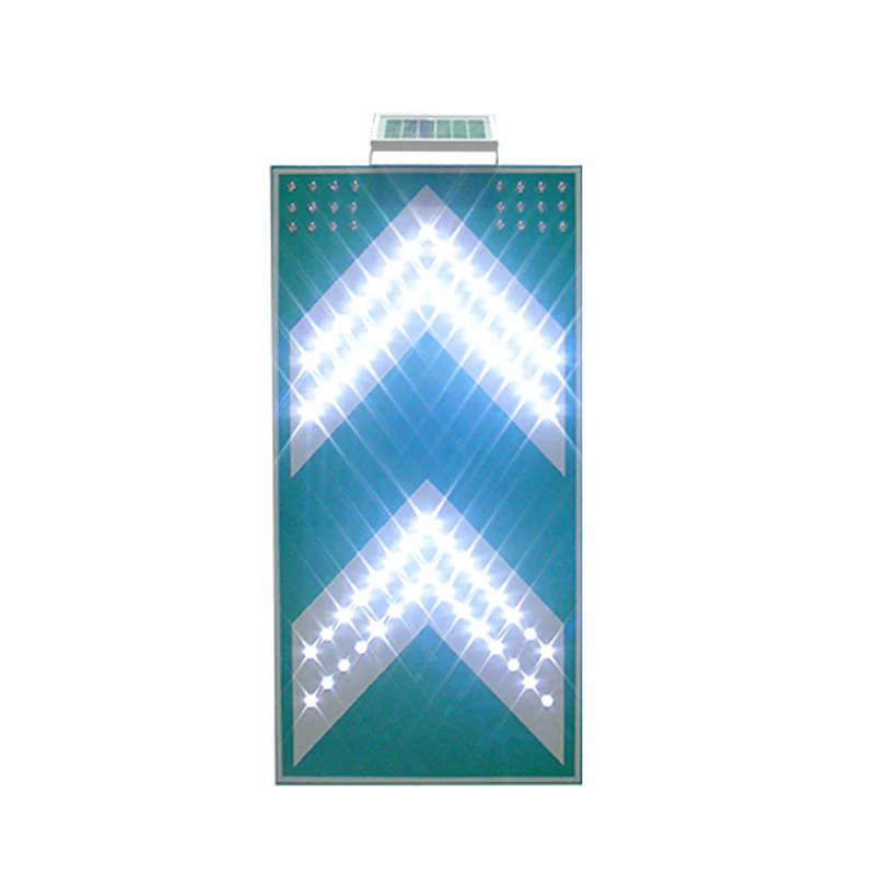 Square Aluminum Solar Traffic Sign Broken Arrow Trailer Led Light Traffic