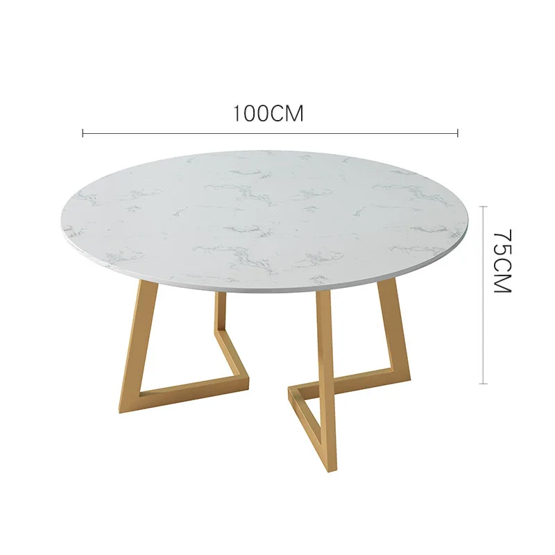 TOCADISCOS nórdico de oro, patas de mesa de comedor de mármol de Metal, mesa de comedor redonda de café moderno, Muebles de cocina, Muebles de