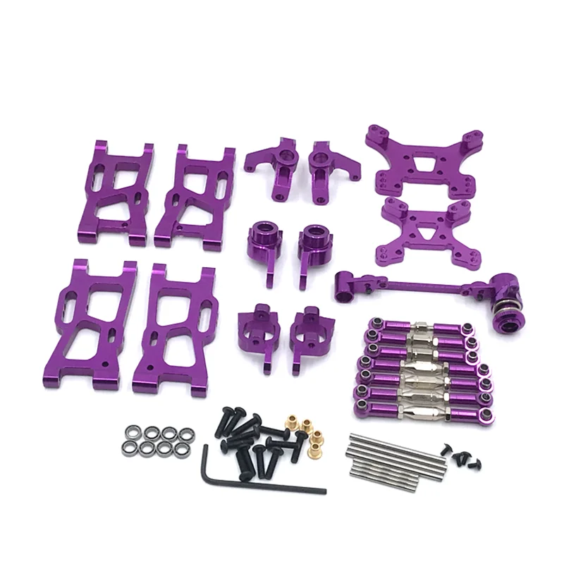 WLtoys 144001 144002 144010 124007 124017 124019 Metal Swing Arm Steering Block Link Rod Kit RC Car Upgrades Parts