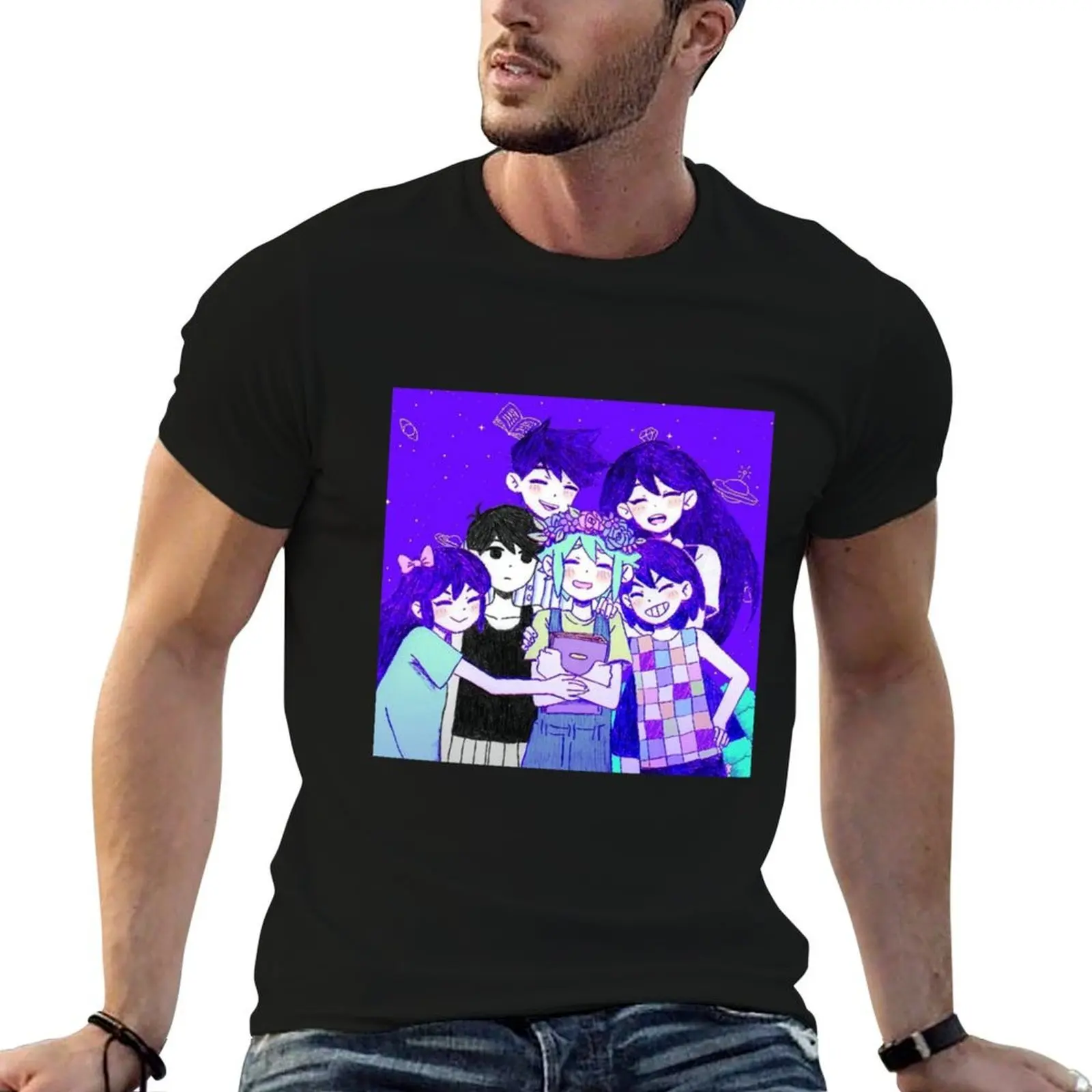 Omori Friends II T-Shirt topping cheap stuff t shirt men 100℅ cotton