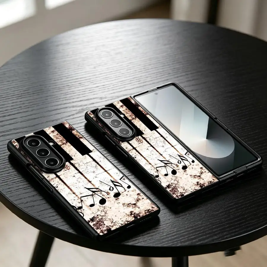 Rustic Piano Back Phone Cover Case for Samsung Galaxy Z Fold 8 ZFold3 ZFold7 Z Fold 7 6 5 4 3 ZFold5 ZFold4 ZFold6