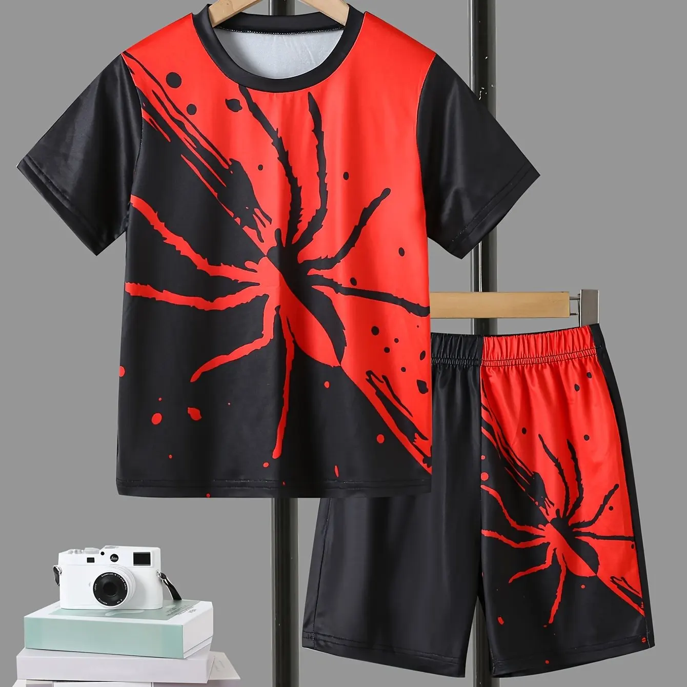 Spider 3D Graphic Print TShirt Shorts Set Summer Children Casual Outfit  2 Piece Set Oversized 3D Print Tshirt Shorts Tracksuit