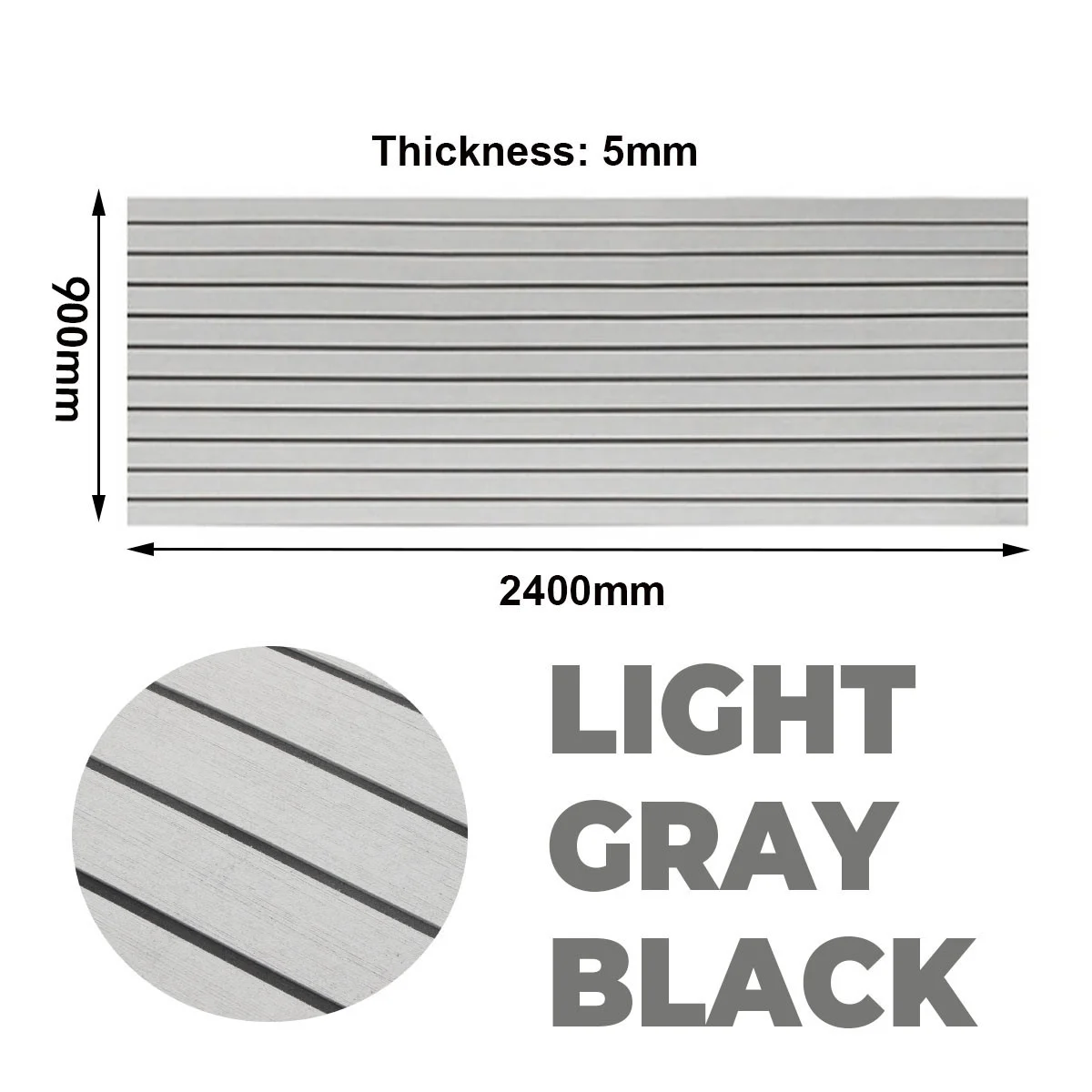 2400X90/600Mm Bruine Eva Foam Boot Vloeren Faux Teak Decking Blad Pad Voor Jacht Auto Marine Boot Decor Anti Slip Mat - afbeelding 1