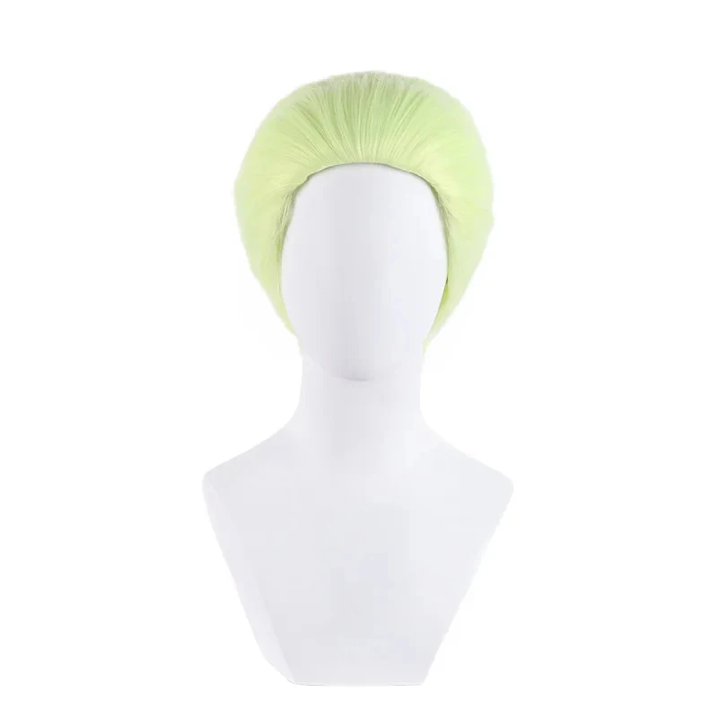 ▶❤Valorant Gekko Cosplay Wig Short Green Heat Resistant Synthetic Hair Halloween Role Play Wigs with Wig Cap❤◀ view 5