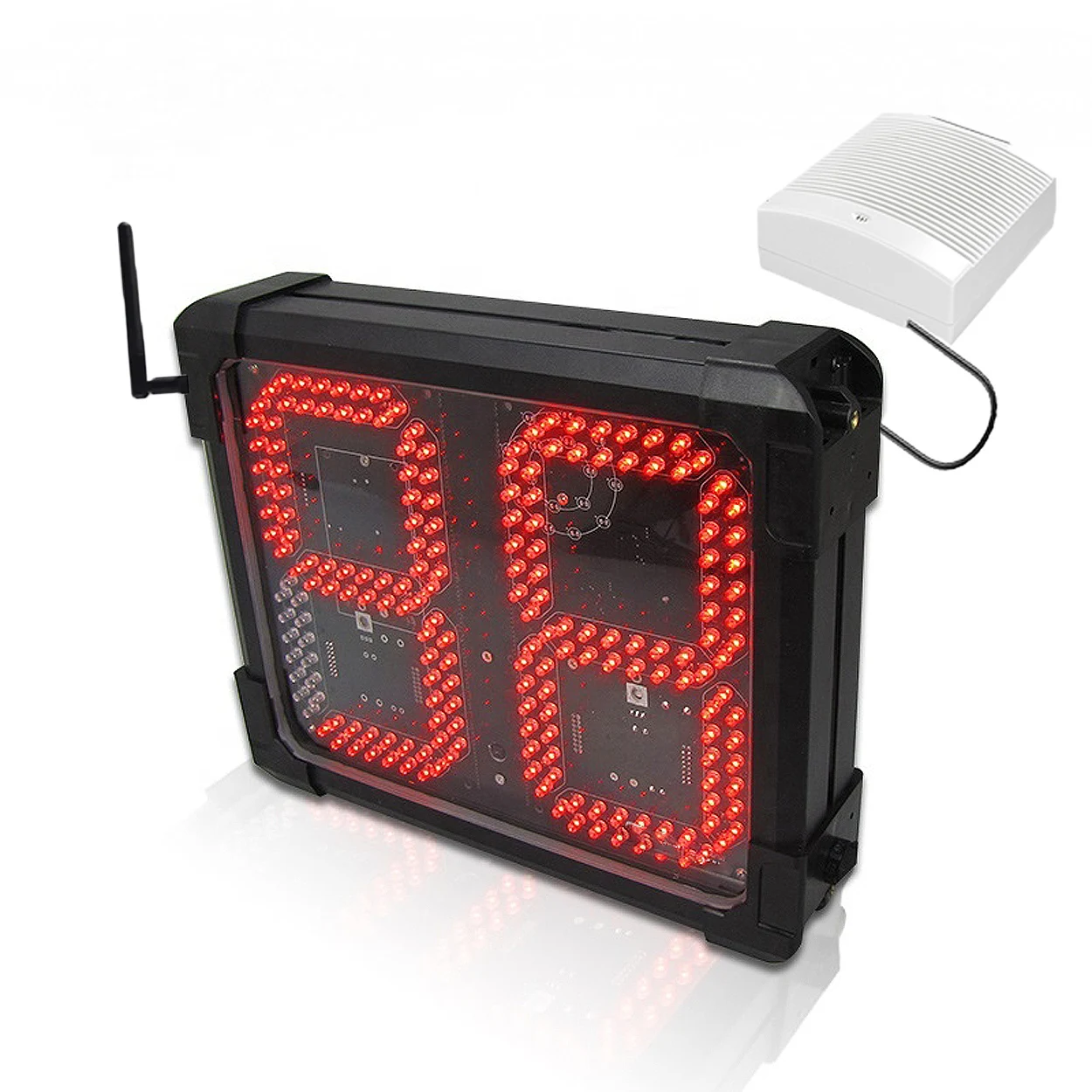 Synchronized LED Shot Clock, Programmable Countdown for Basketball Game, 14, 24, 30 Seconds, 8 in, 2 PCs