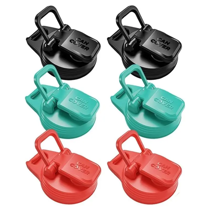 [NEW!A93G】 6Pack 2-In-1 Soda Can Lids Soda Can Openers Reusable Can Covers Helps Open And Keep Drinks Freshes For Soda, Beer Dri